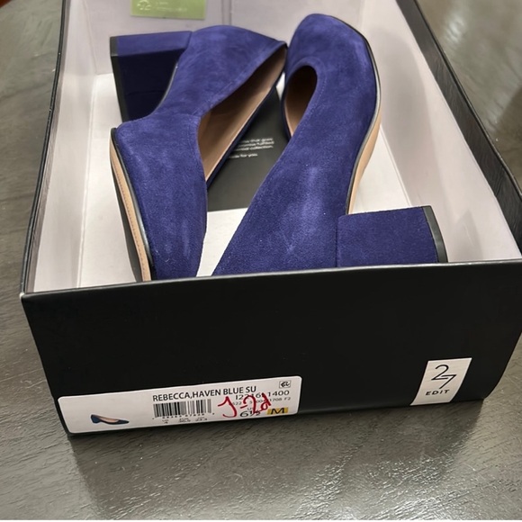 27 EDIT Naturalizer Rebecca Suede Block Heel Pumps - Picture 4 of 5